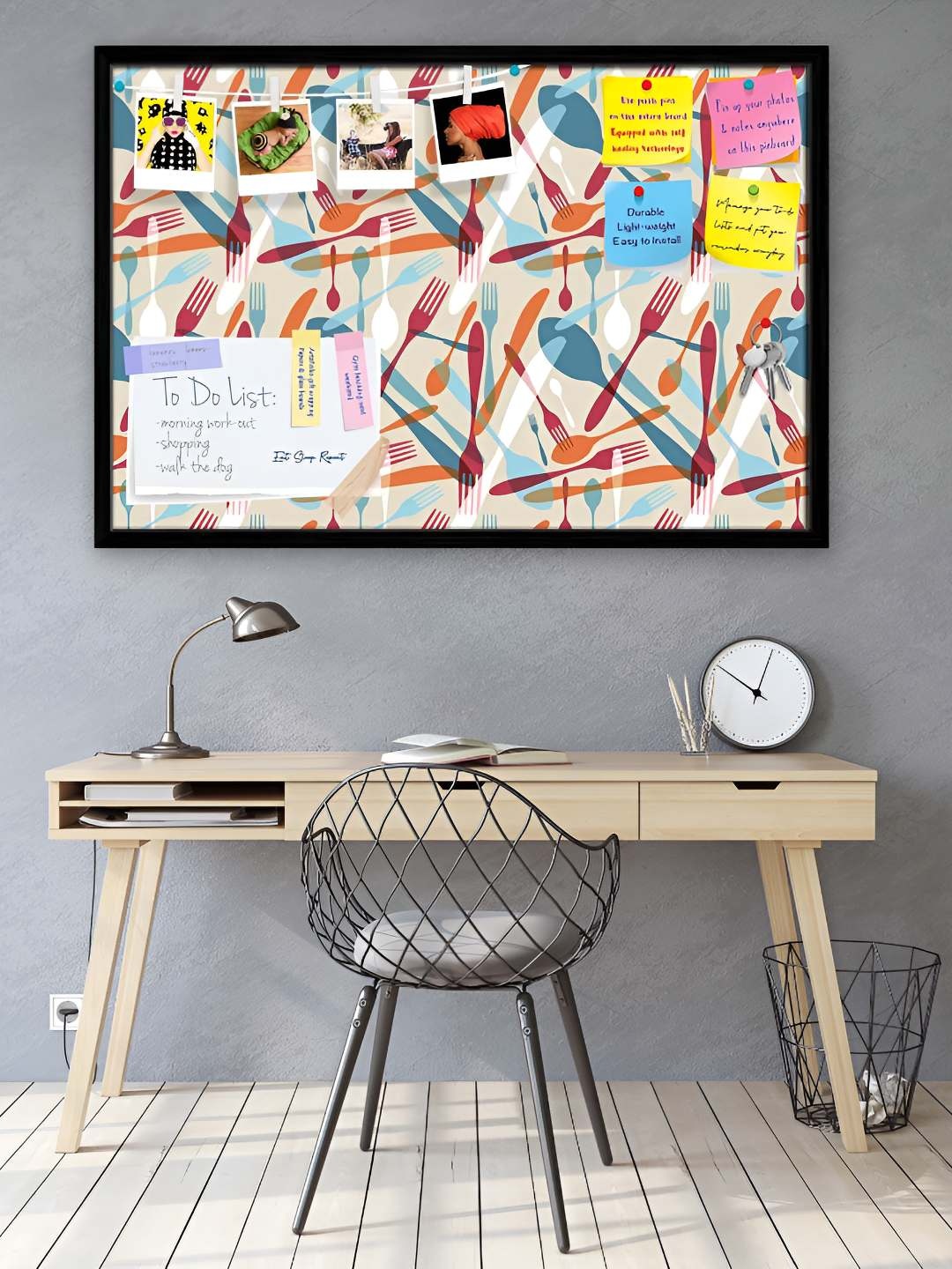 

ArtzFolio Wooden Notice Pin Board, Multi