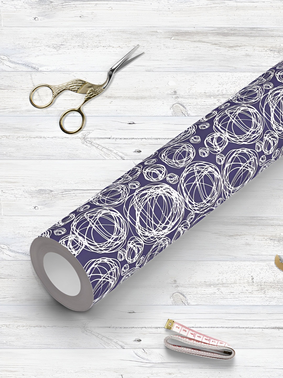 

ArtzFolio Printed UV-Resistant Anti-Bacterial Doodle Circles Peel & Stick Wallpaper, Multi