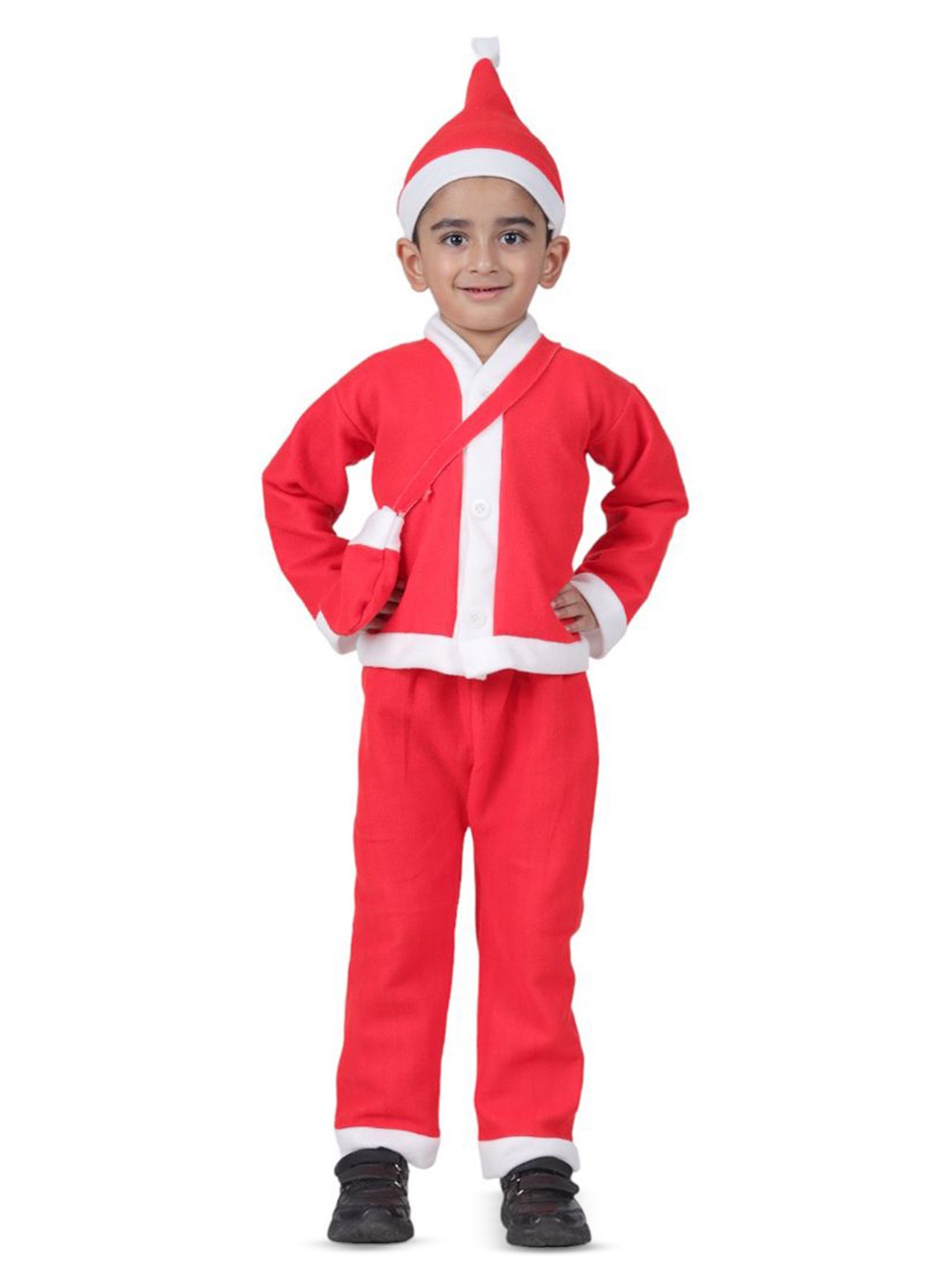 

itsmycostume Kids Christmas Santa Top with Trousers, Red