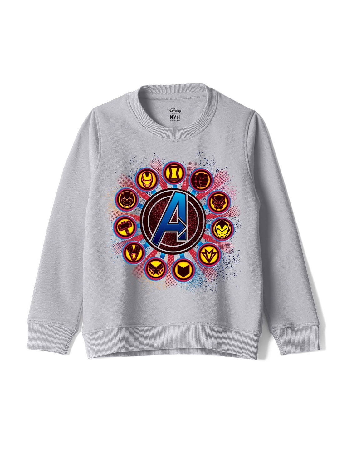 

Wear Your Mind Boys Printed Sweatshirt, Grey