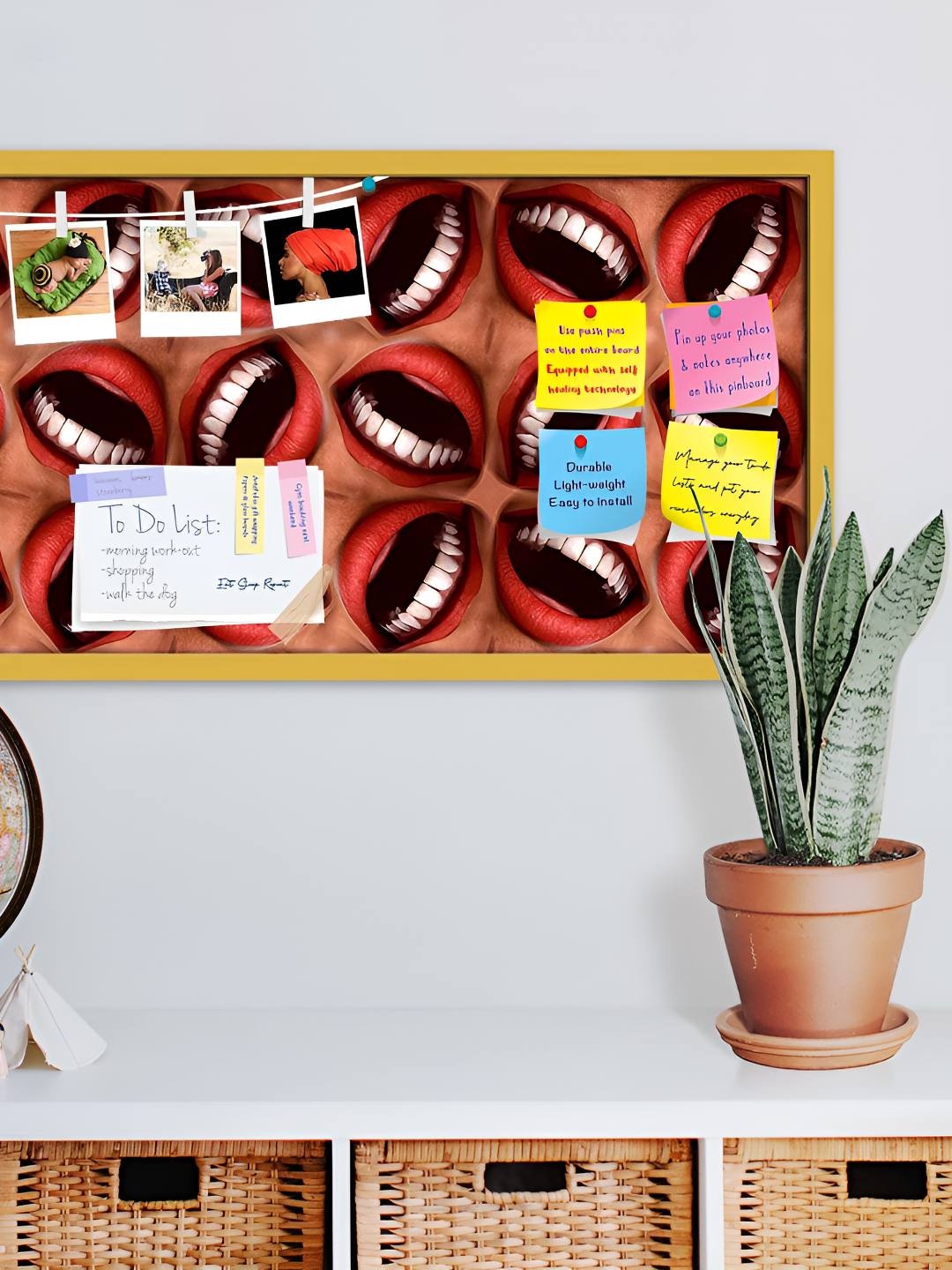 

ArtzFolio Wooden Notice Pin Board, Multi