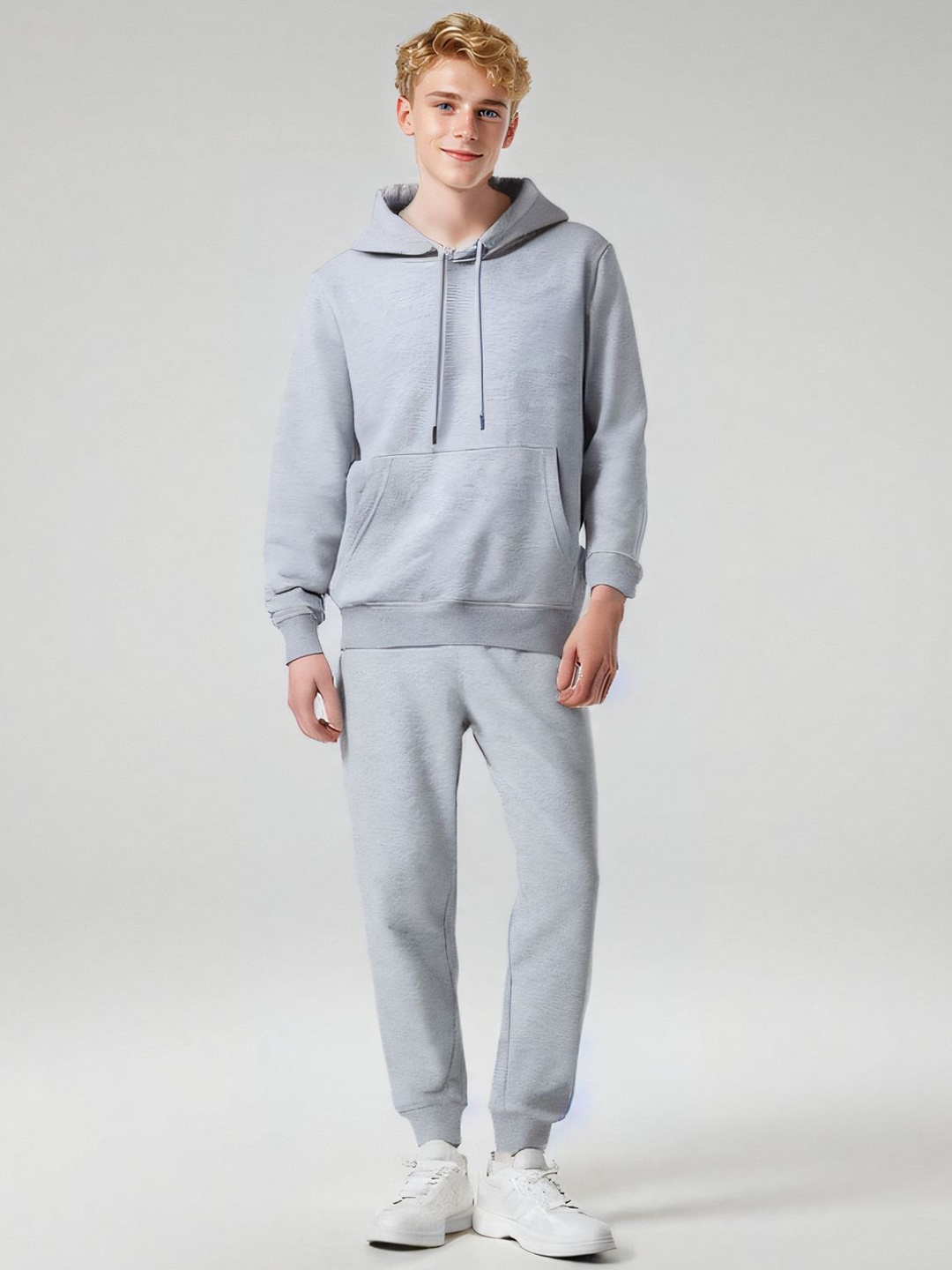 

StyleCast x Revolte Men Hooded Sweatshirt, Grey