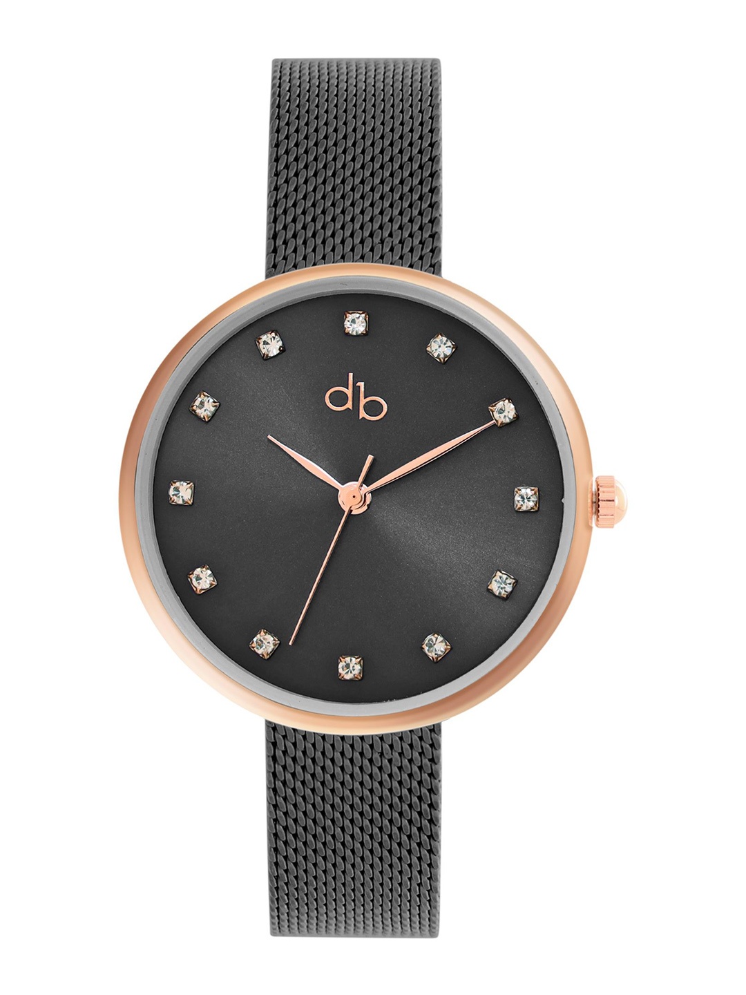 

DressBerry Women Brass Embellished Dial & Straps Analogue Watch DB-SS24-6D-Black