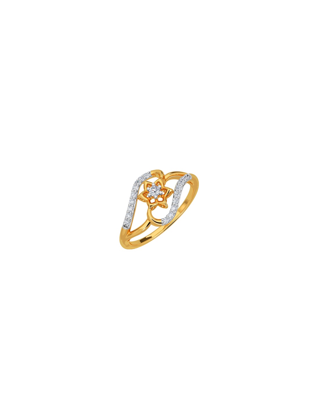 

KISNA DIAMOND AND GOLD JEWELLERY Wome 14KT Finger Ring Diamond