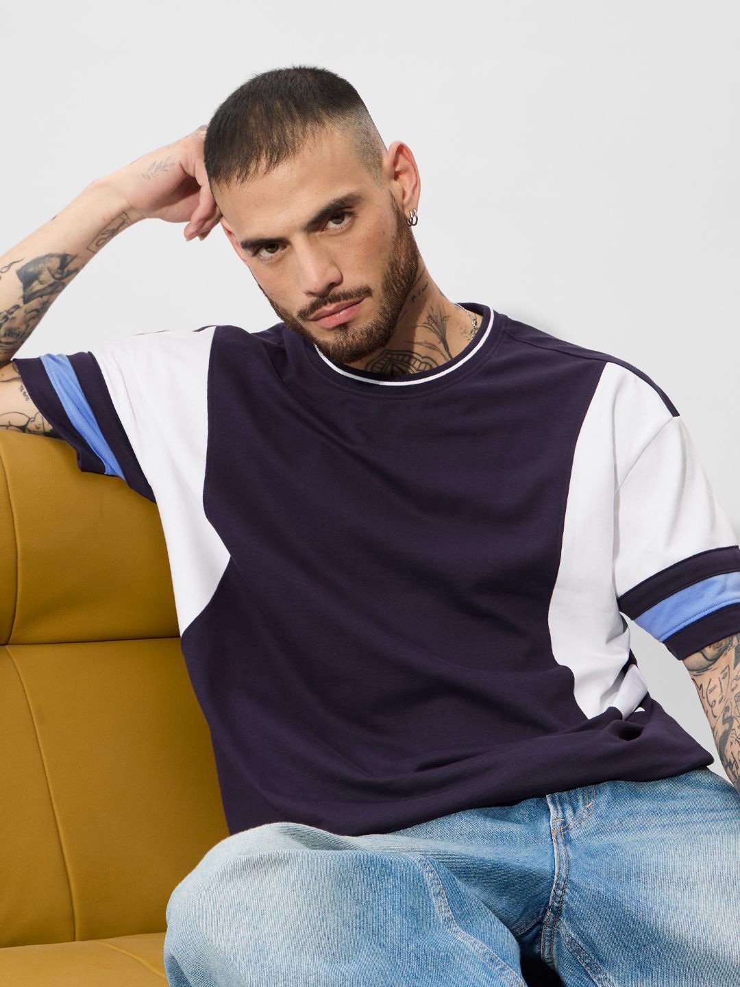 

The Souled Store Men Colourblocked T-shirt, Multi