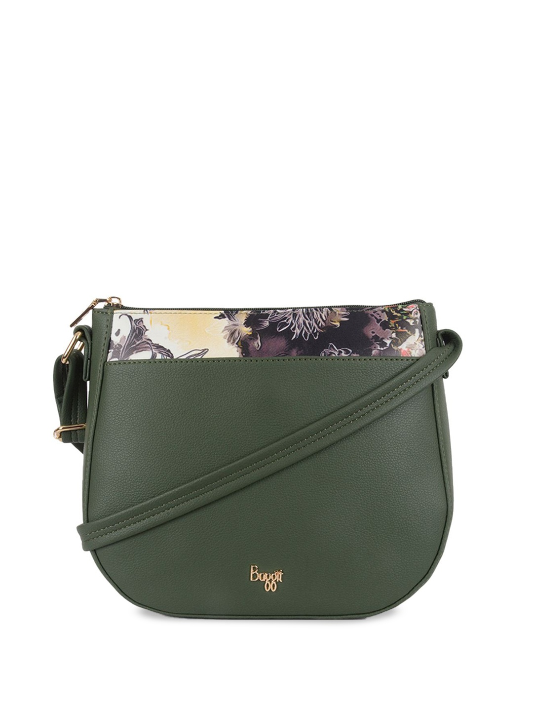 

Baggit PU Structured Sling Bag with Tasselled, Green