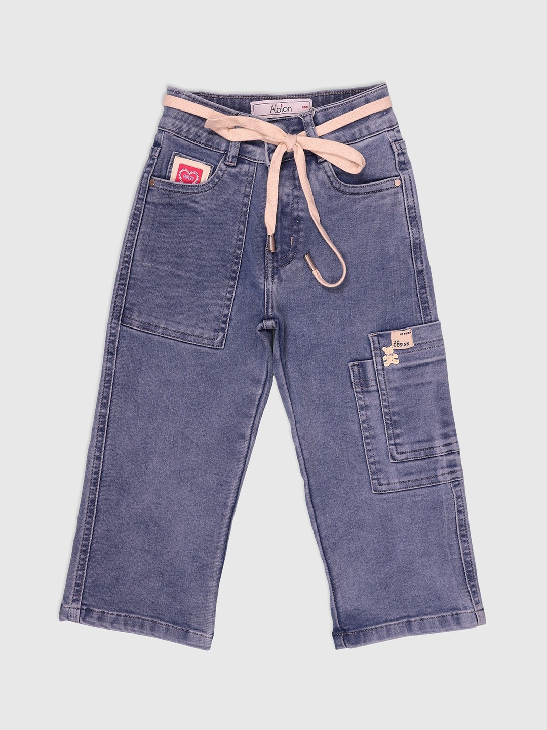 

Albion By CnM Girls Straight Fit Stretchable Jeans, Blue