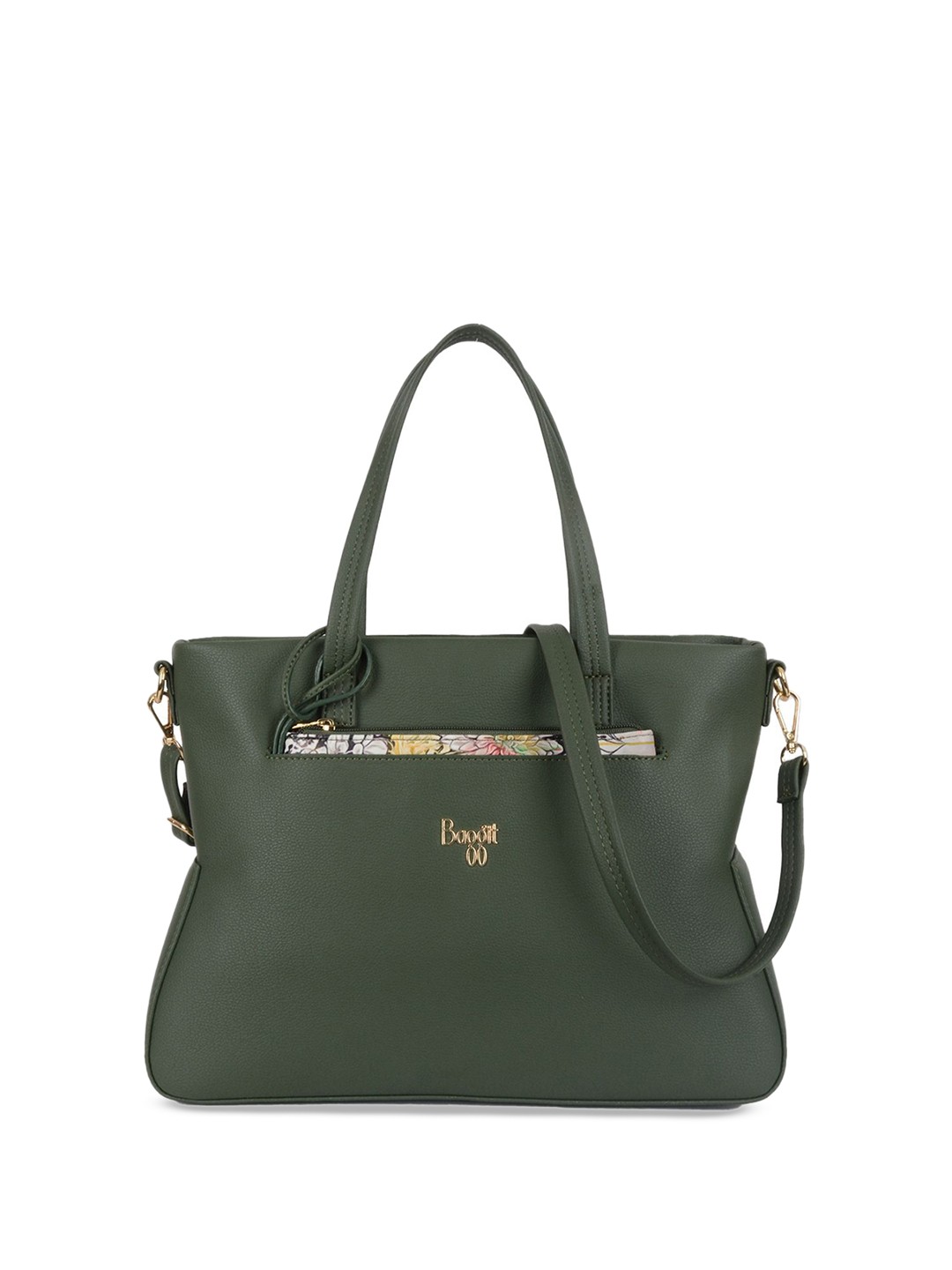 

Baggit PU Structured Tote Bag with Tasselled, Green
