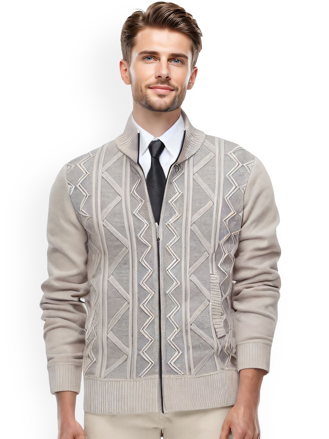 

StyleCast x Revolte Men Lightweight Open Front Jacket, Off white