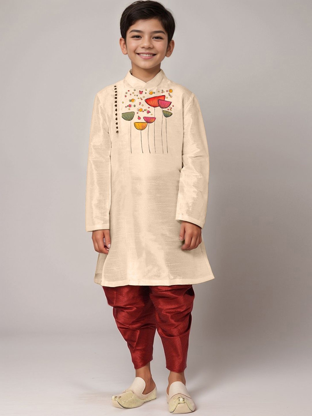 

DEVOILER Boys Kurta, Beige