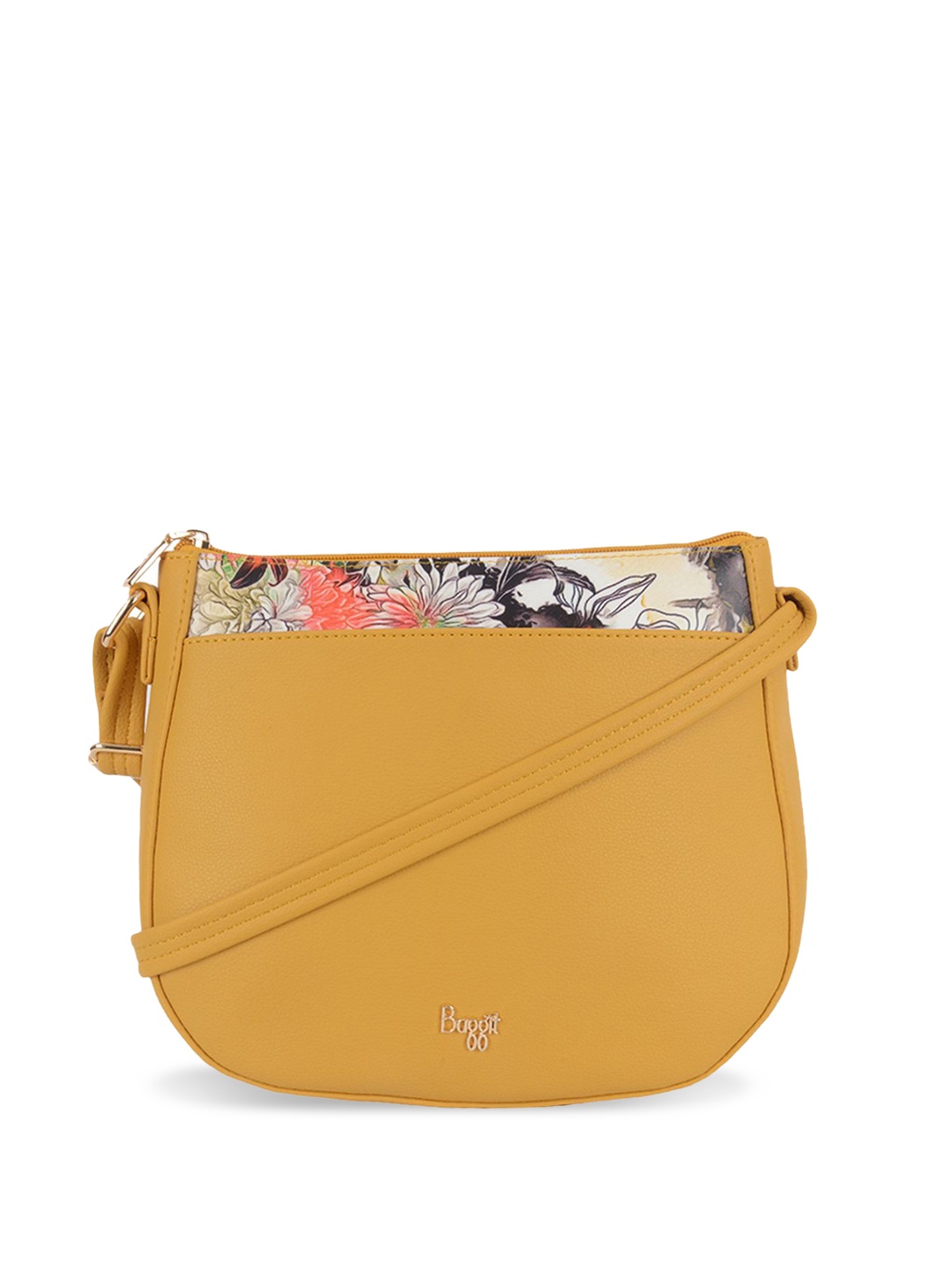 

Baggit PU Structured Sling Bag, Yellow