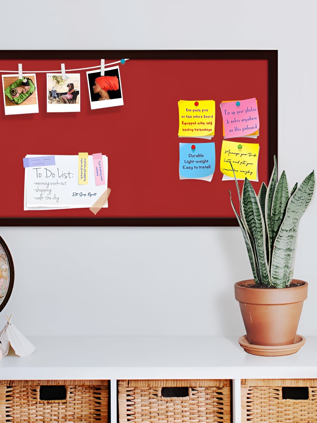 

ArtzFolio Wooden Notice Pin Board, Brown