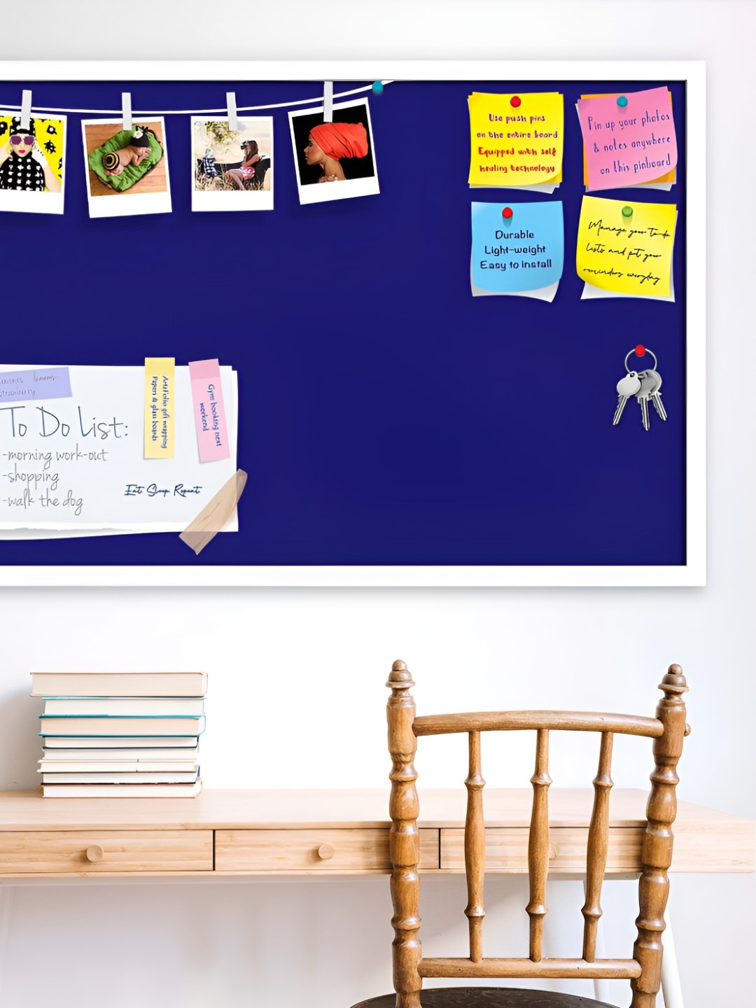 

ArtzFolio Wooden Notice Pin Board, Blue