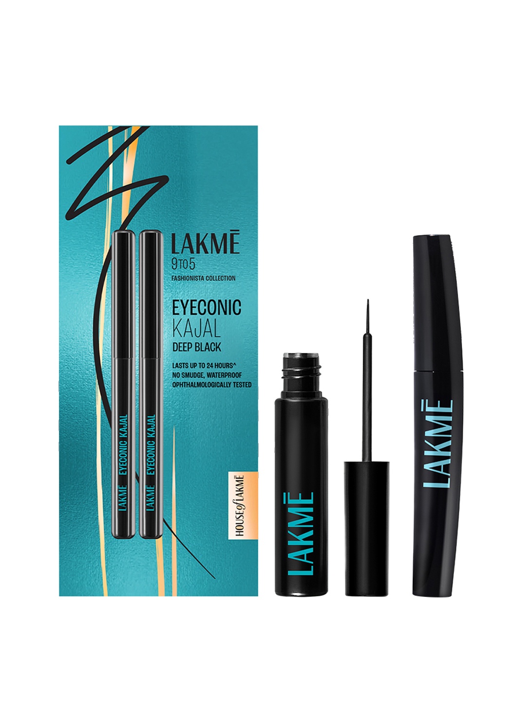 

Lakme 4 Pcs 9 to 5 Long Wear Eye Makeup Combo, Black