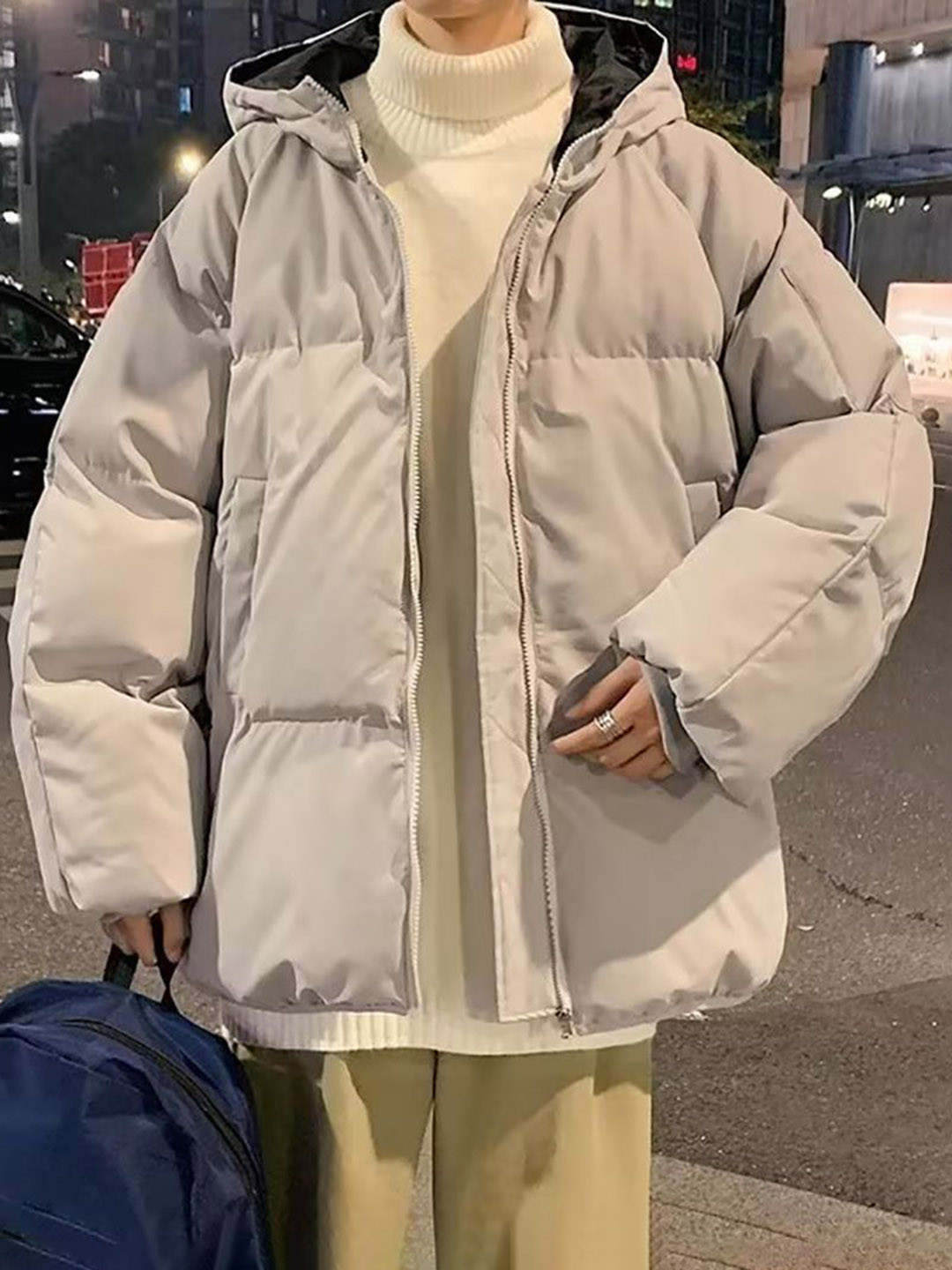 

StyleCast x Revolte Men Parka Jacket, Grey