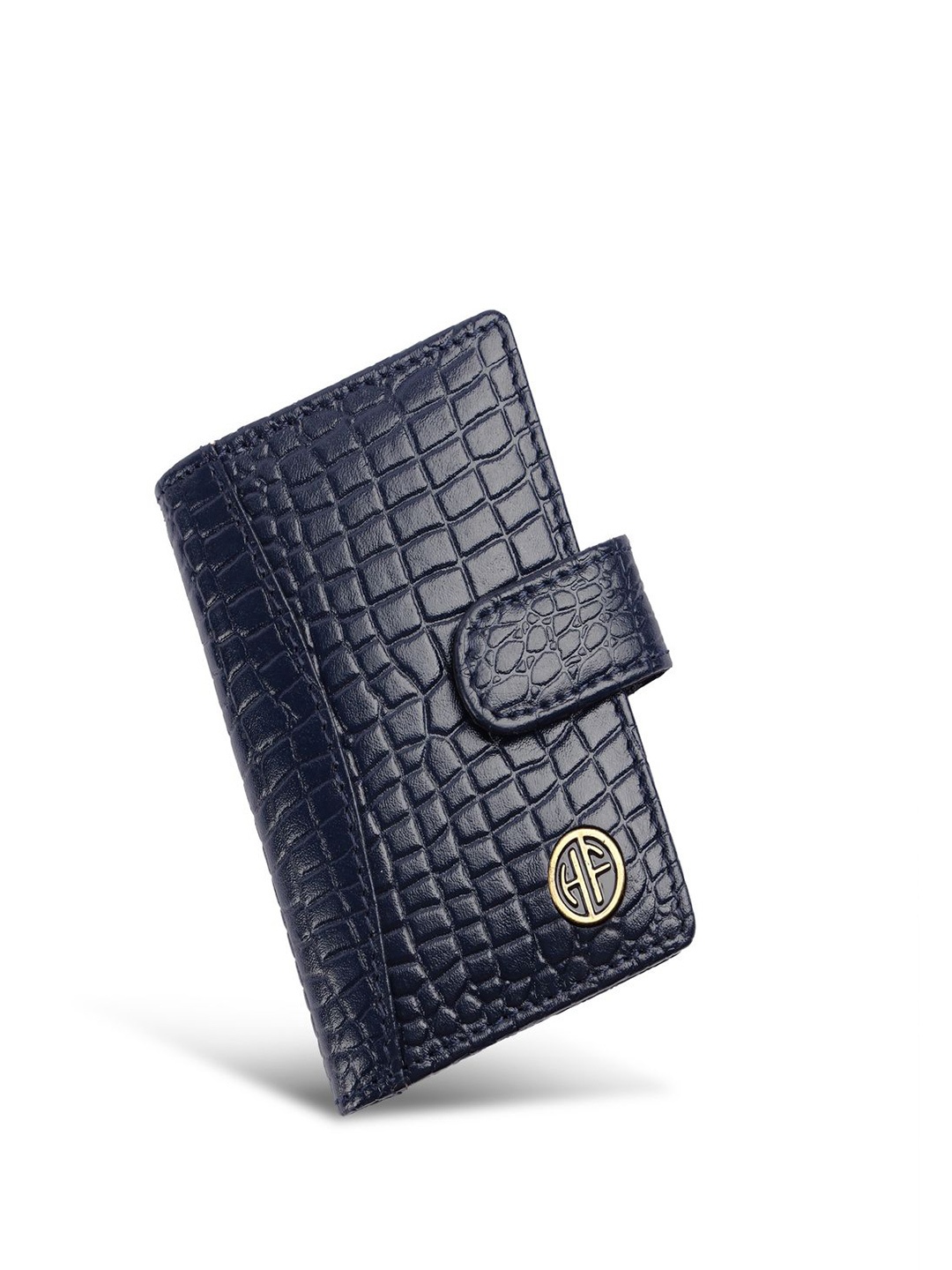 

HAMMONDS FLYCATCHER Unisex Textured Leather Card Holder, Blue
