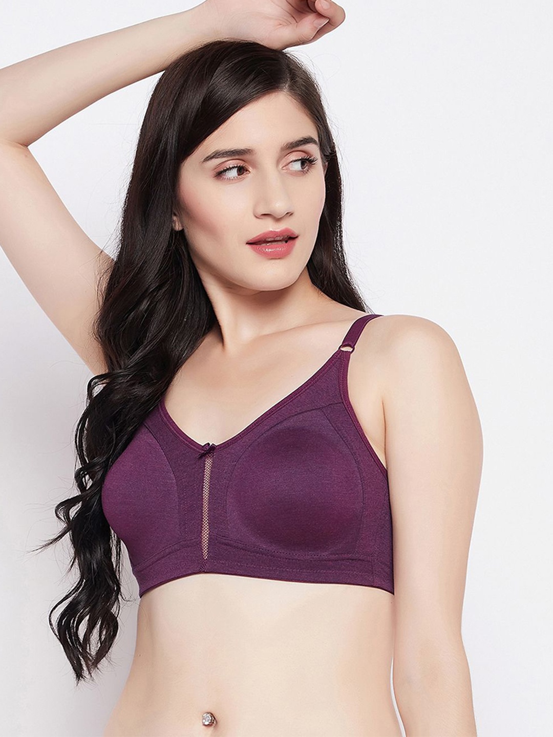 

Clovia Women Full Coverage Non-Wired and Non Padded Bra, Purple