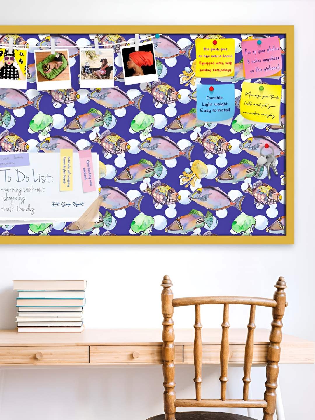 

ArtzFolio Wooden Notice Pin Board, Multi