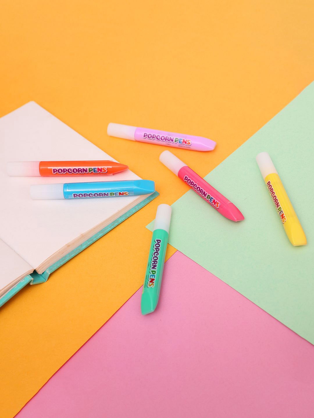 

ilearnngrow Blue and Green Pop Corn Pens Craft Accessories Stationery