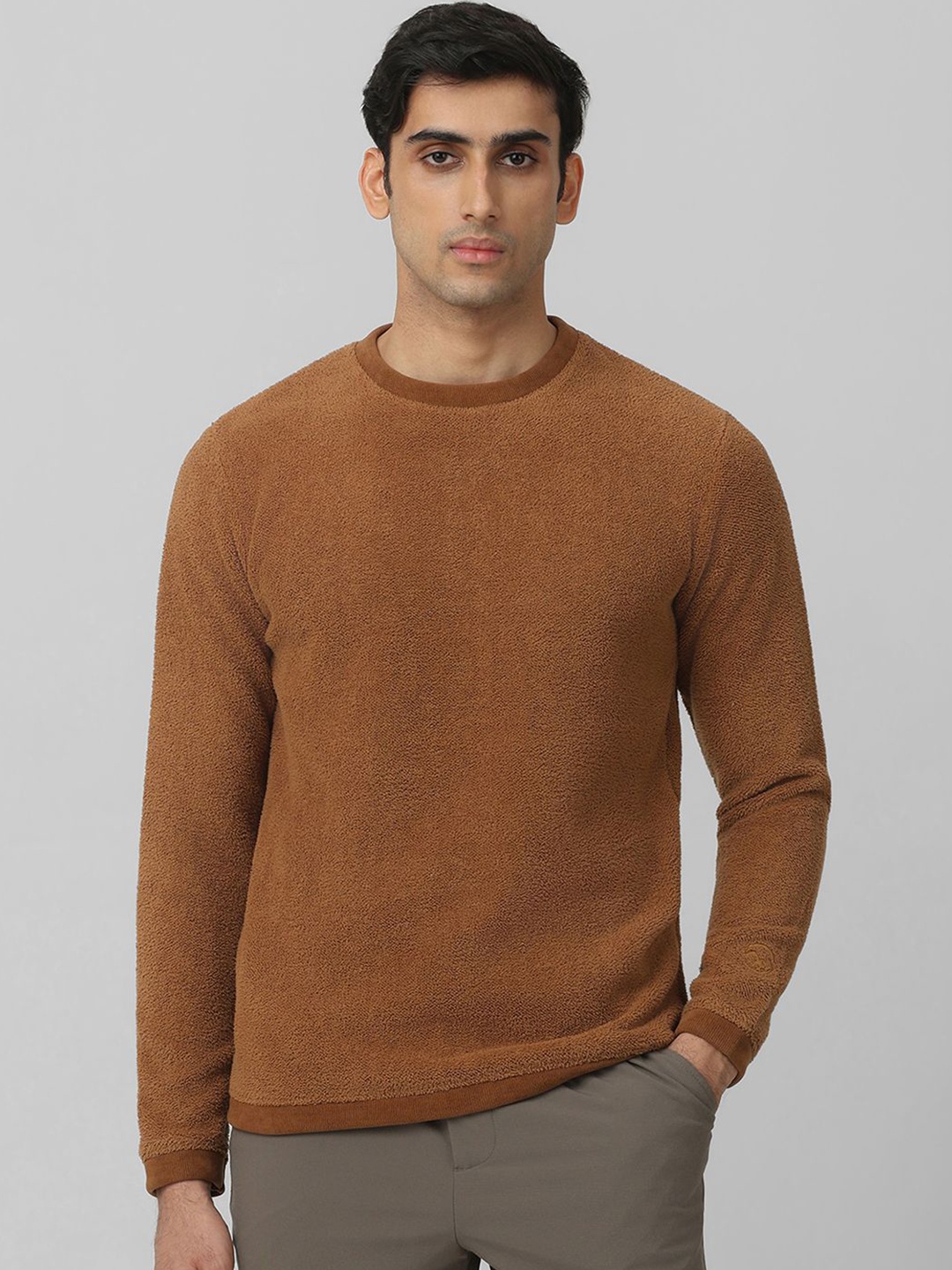 

Mufti Men Round Neck Pullover Sweatshirt, Brown