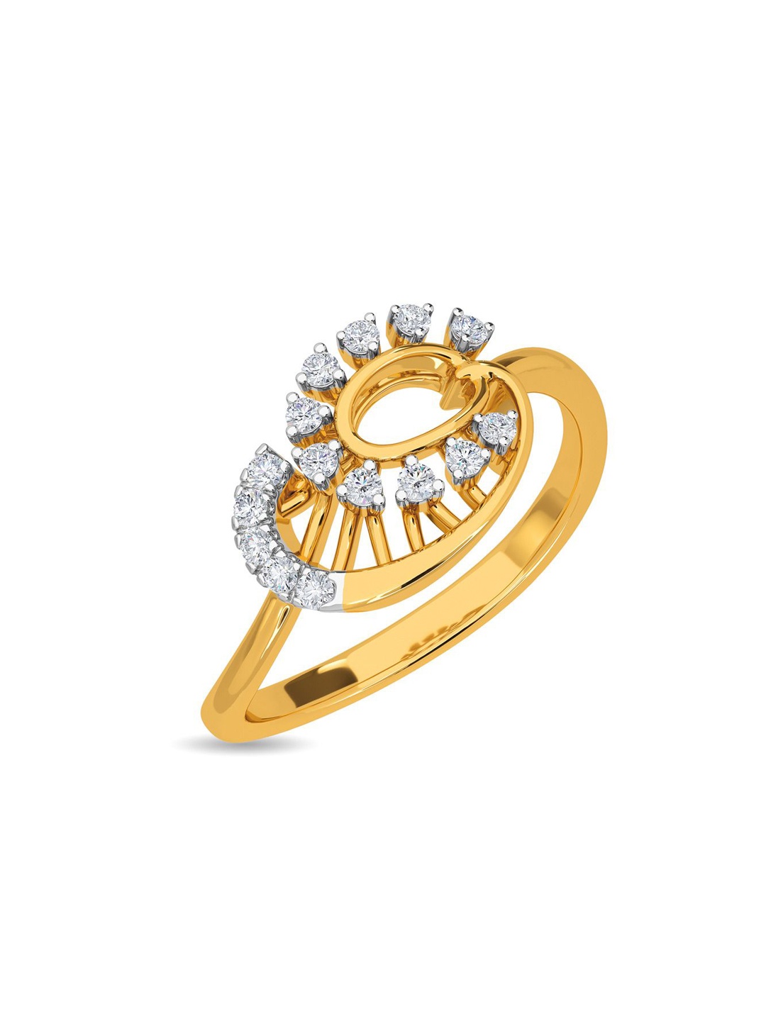 

KISNA DIAMOND AND GOLD JEWELLERY Women 14KT Finger Ring Diamond