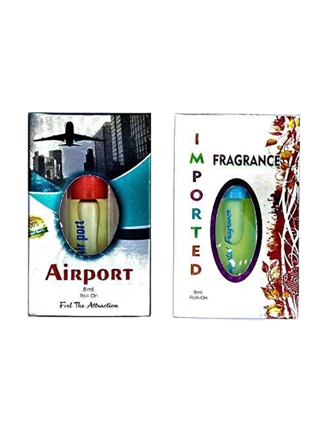 

RAVIOUR LIFESTYLE Set Of 2 Imported & Airport Non-Alcoholic Roll On Attar - 8 ml Each, Transparent