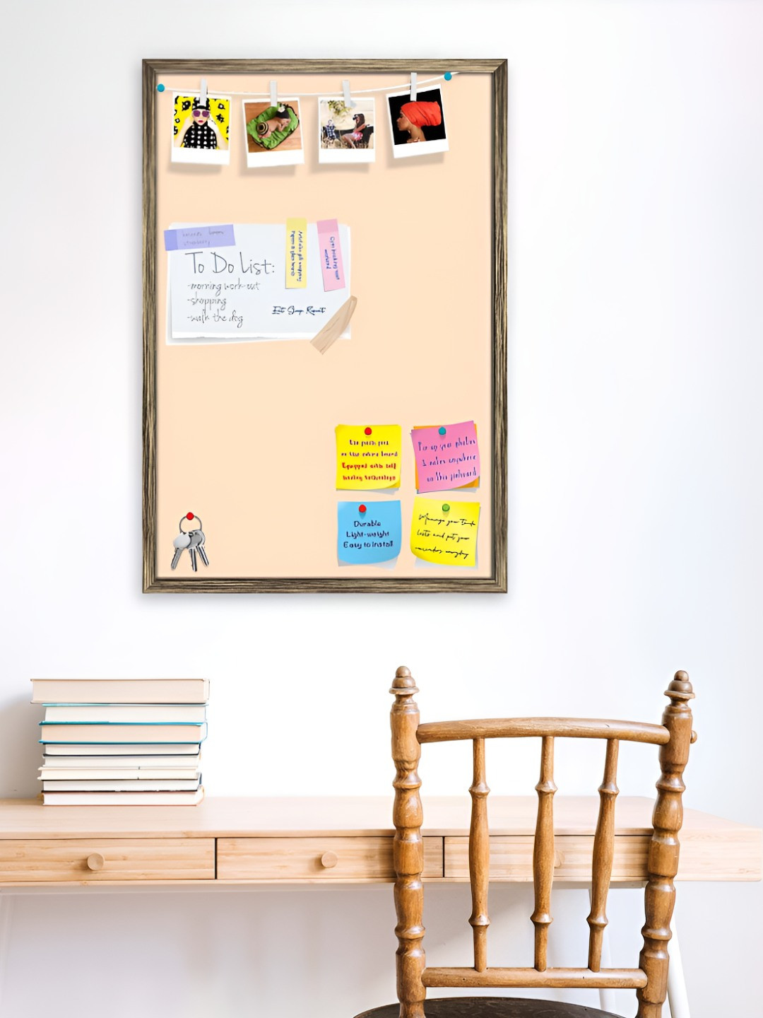 

ArtzFolio Wooden Notice Pin Board, Brown