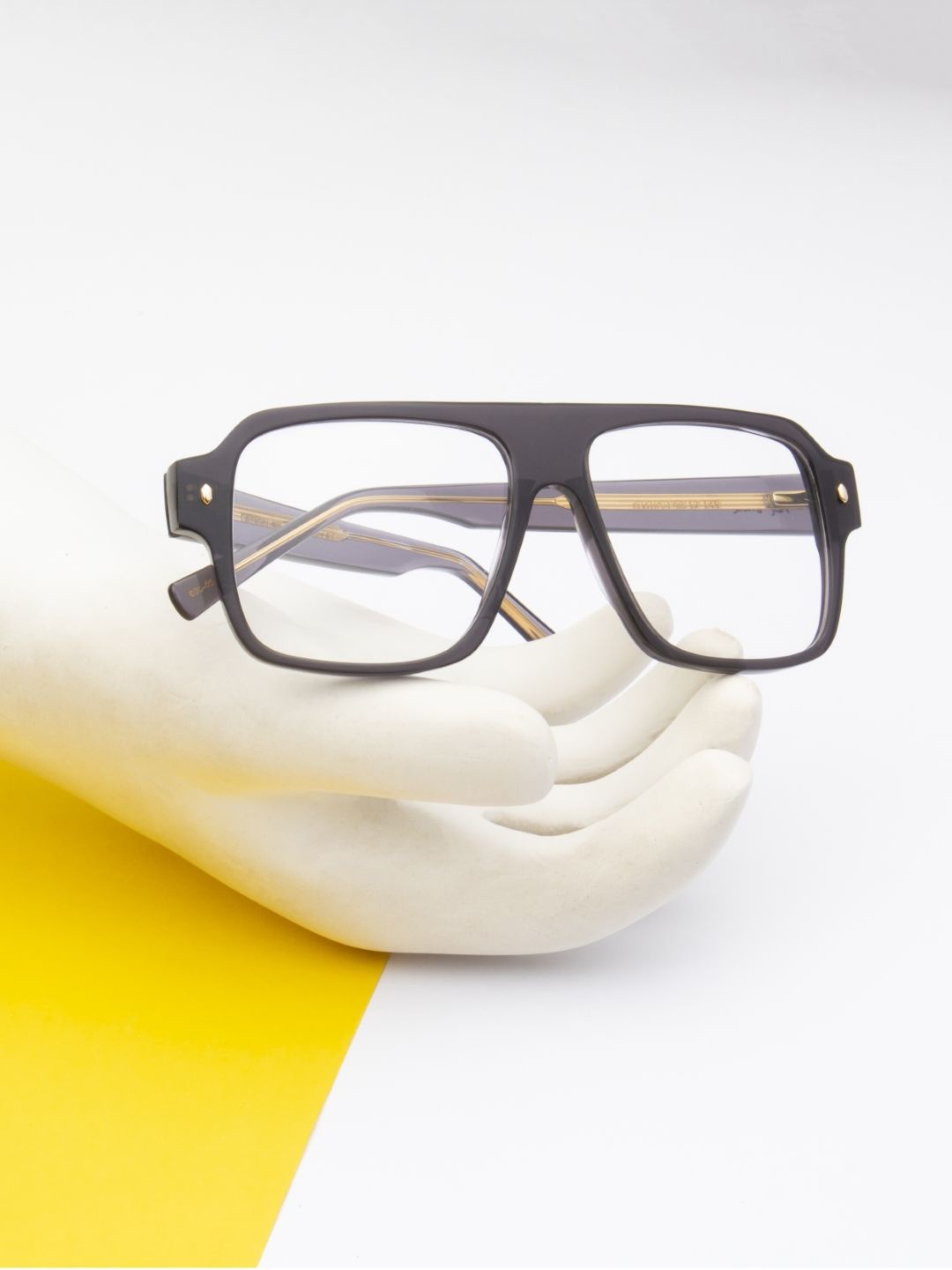 

Ted Smith Unisex 100% Acetate Full Rim Oversized Frames, Black