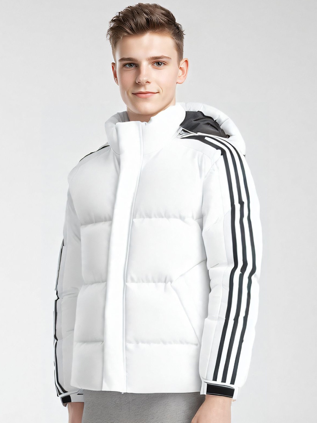 

StyleCast x Revolte Men Parka Jacket, White