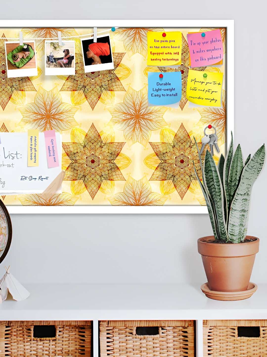 

ArtzFolio Wooden Notice Pin Board, Multi