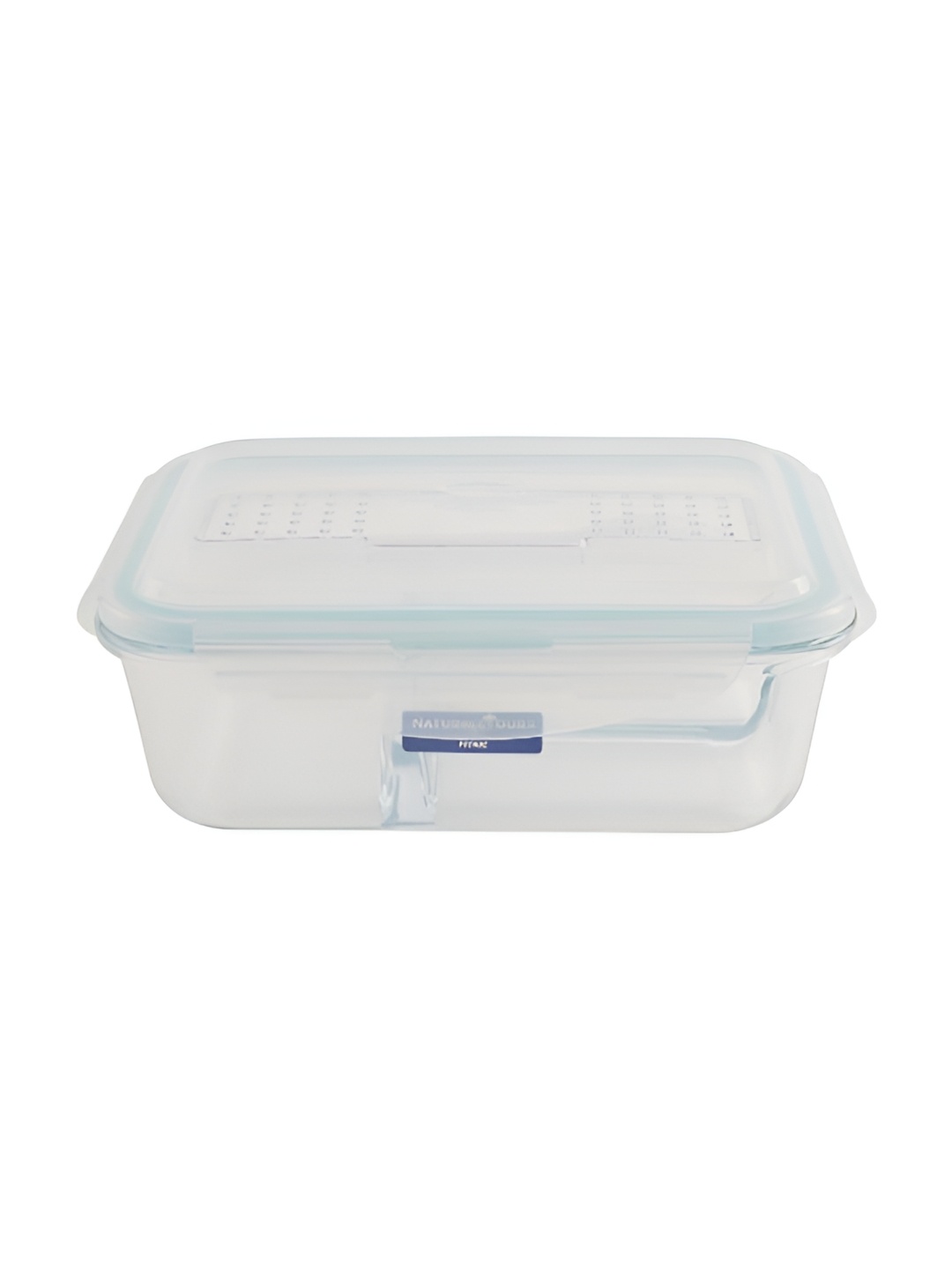 

NATURALLY YOURS Glassware Rectangle 3 Dividers Container With PP Lid 3930 ML, Transparent