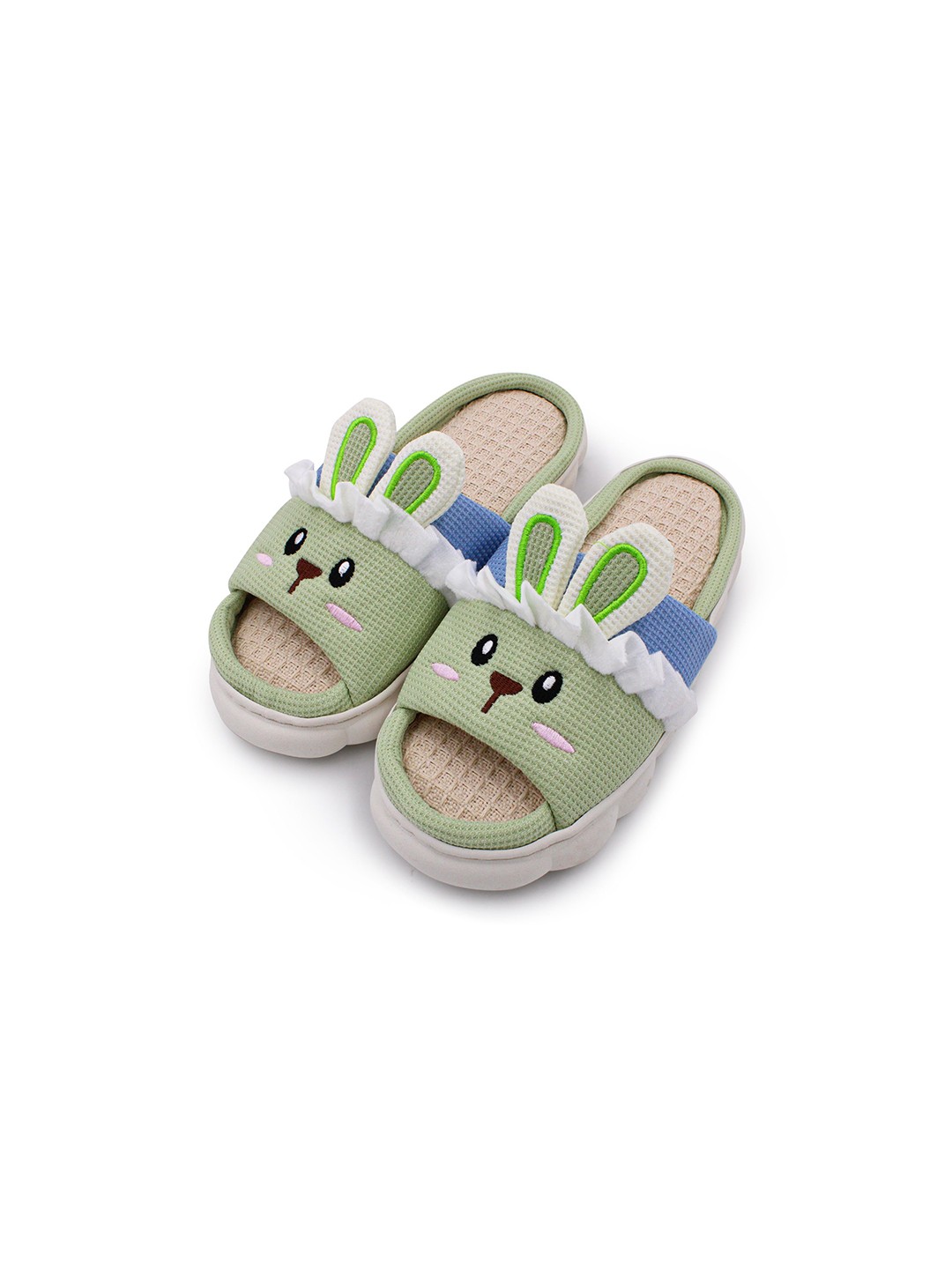 

JENNA Women Self Design Winter Room Slippers, Green