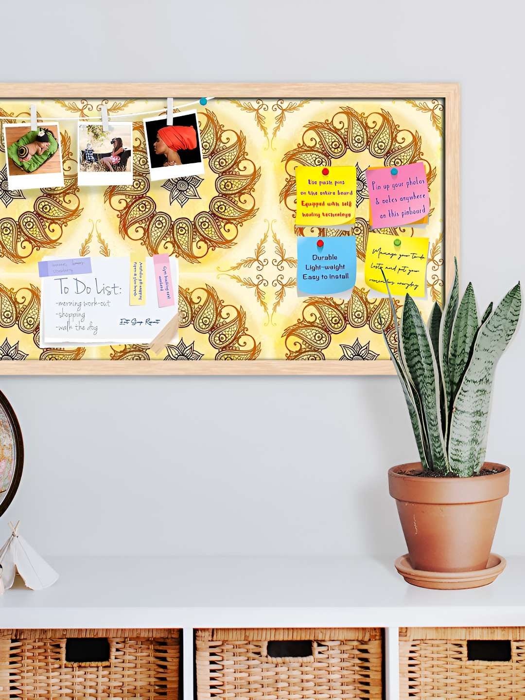 

ArtzFolio Wooden Notice Pin Board, Multi