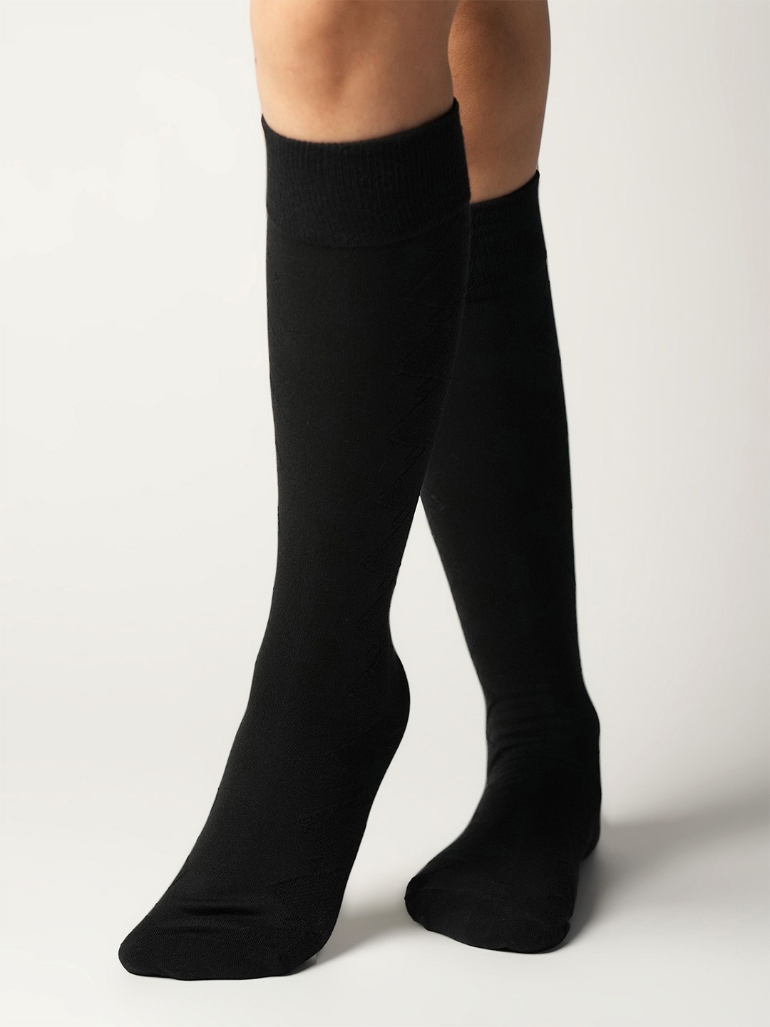 

Theater Women Patterned Calf-Length Socks, Black