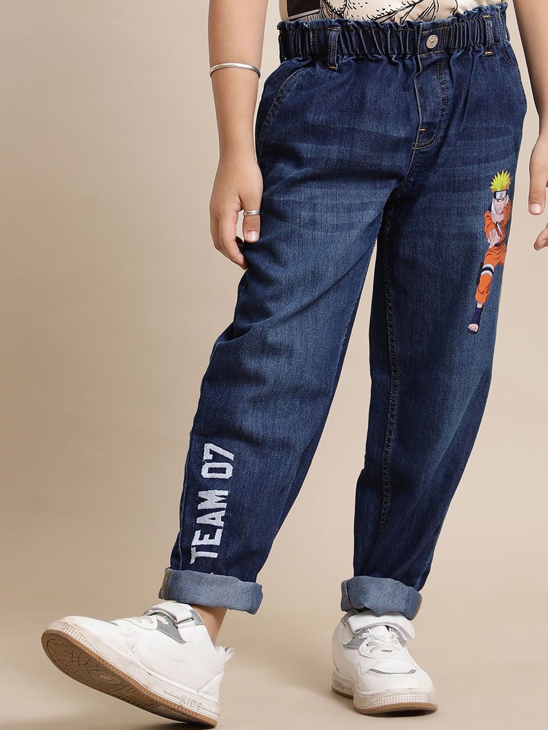 

Kids Ville Boys Naruto Printed Regular Fit Denim Joggers, Blue