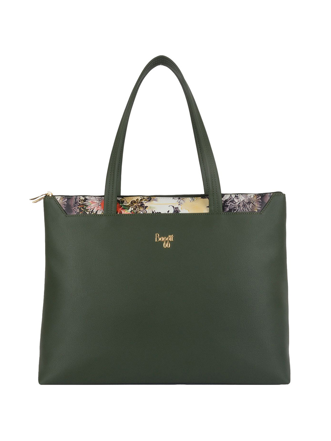 

Baggit Women PU Laptop Bag, Green