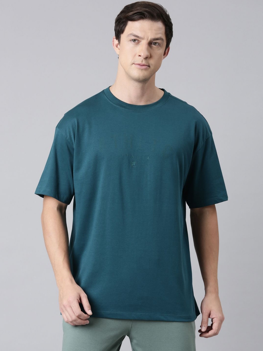 

FILA Men Drop-Shoulder Sleeves T-shirt, Green