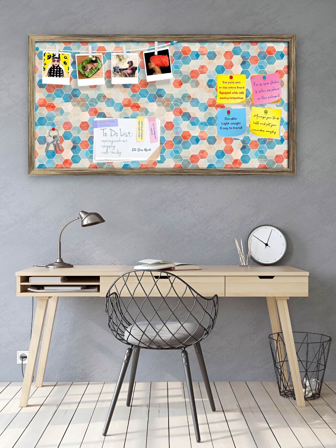 

ArtzFolio Wooden Notice Pin Board, Multi