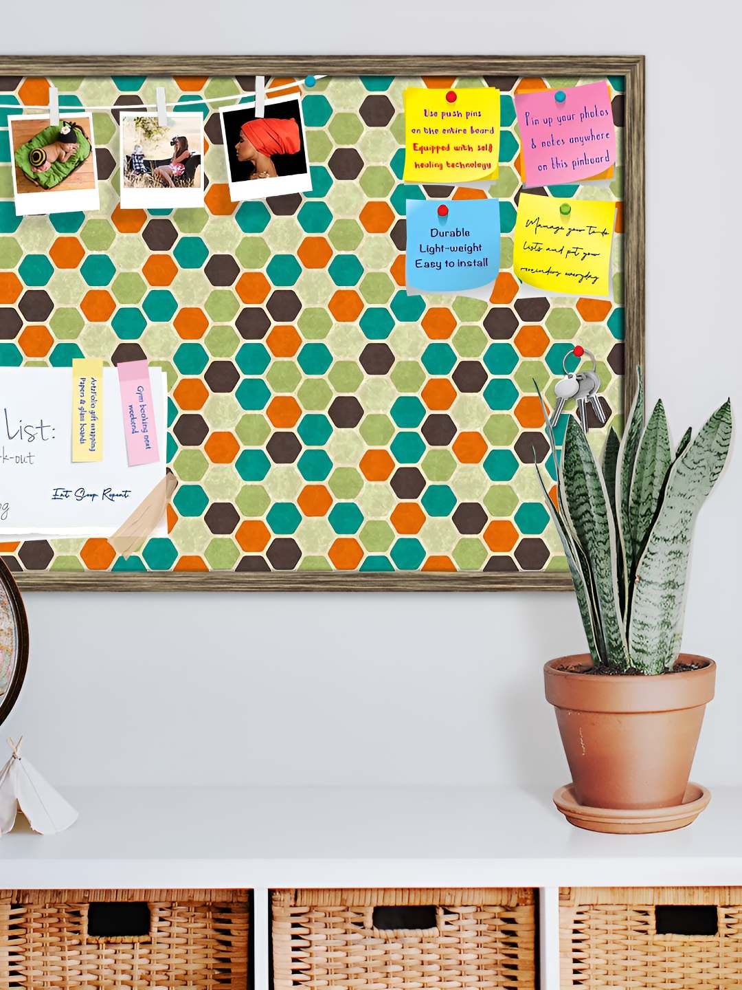 

ArtzFolio Wooden Notice Pin Board, Multi