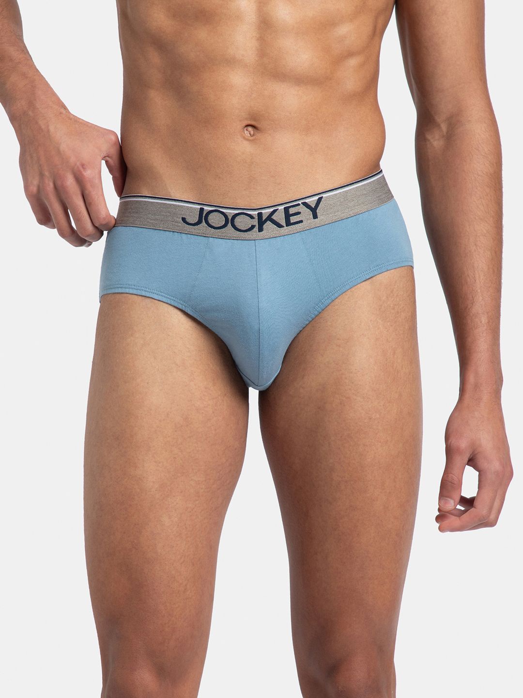 

Jockey Pack of 2 Super Combed Cotton Solid Brief with Ultrasoft Waistband - 8037, Blue