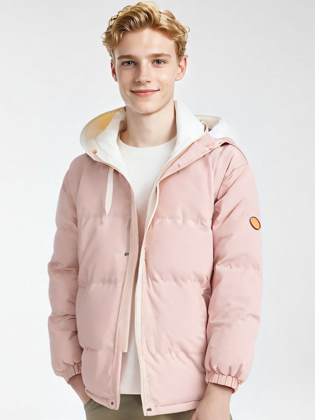 

StyleCast x Revolte Men Hooded Padded Jacket, Pink