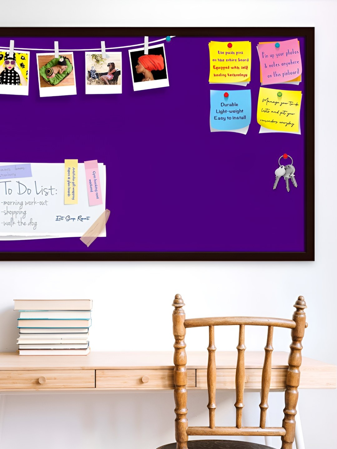 

ArtzFolio Wooden Notice Pin Board, Purple