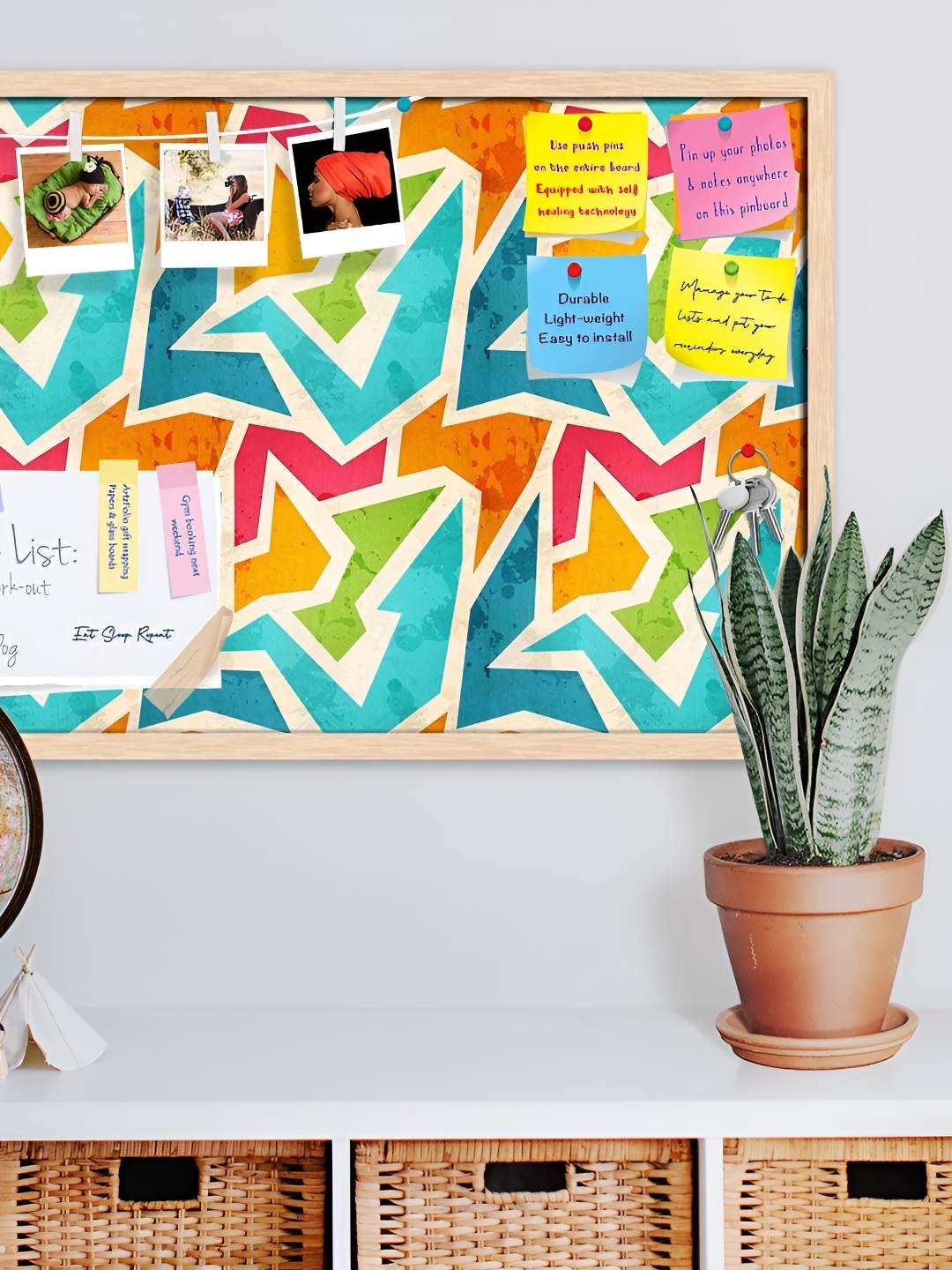 

ArtzFolio Wooden Notice Pin Board, Multi