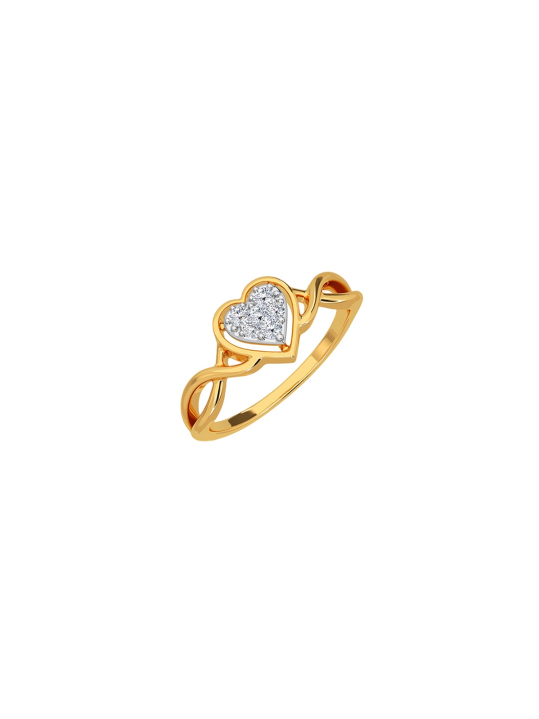 

KISNA DIAMOND AND GOLD JEWELLERY Women 18KT Diamond Finger Ring 2.11g