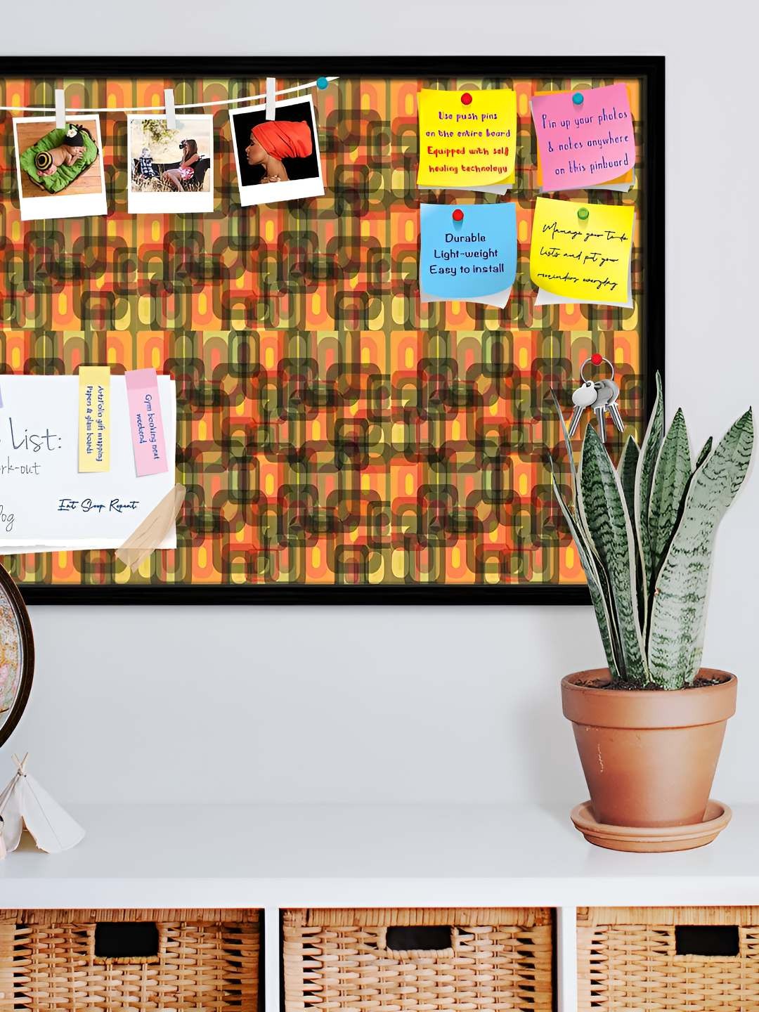 

ArtzFolio Wooden Notice Pin Board, Multi