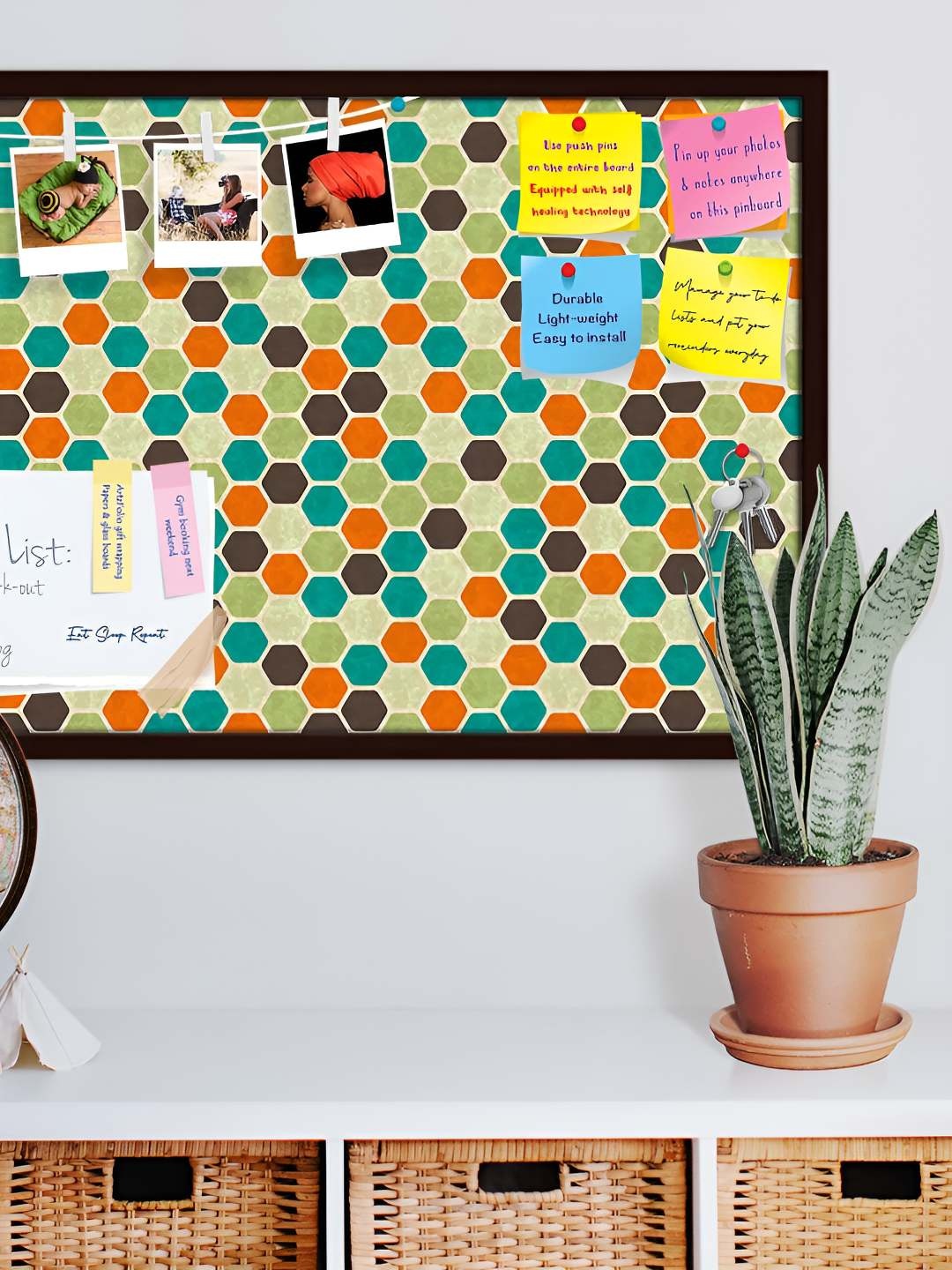 

ArtzFolio Wooden Notice Pin Board, Multi