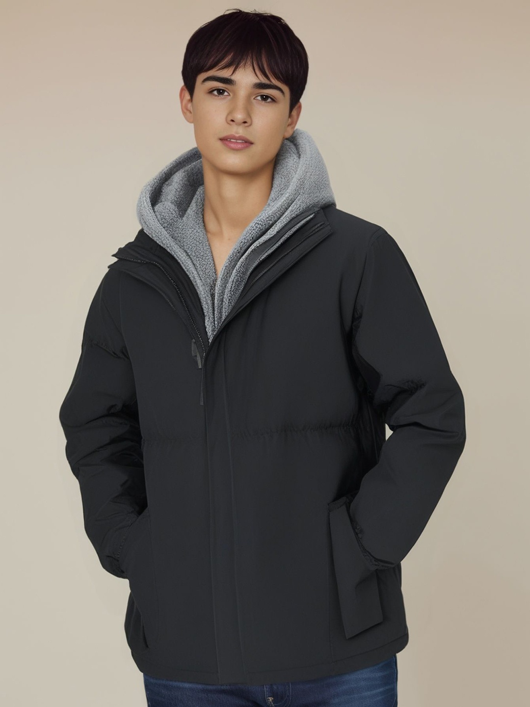 

StyleCast x Revolte Men Parka Jacket, Black