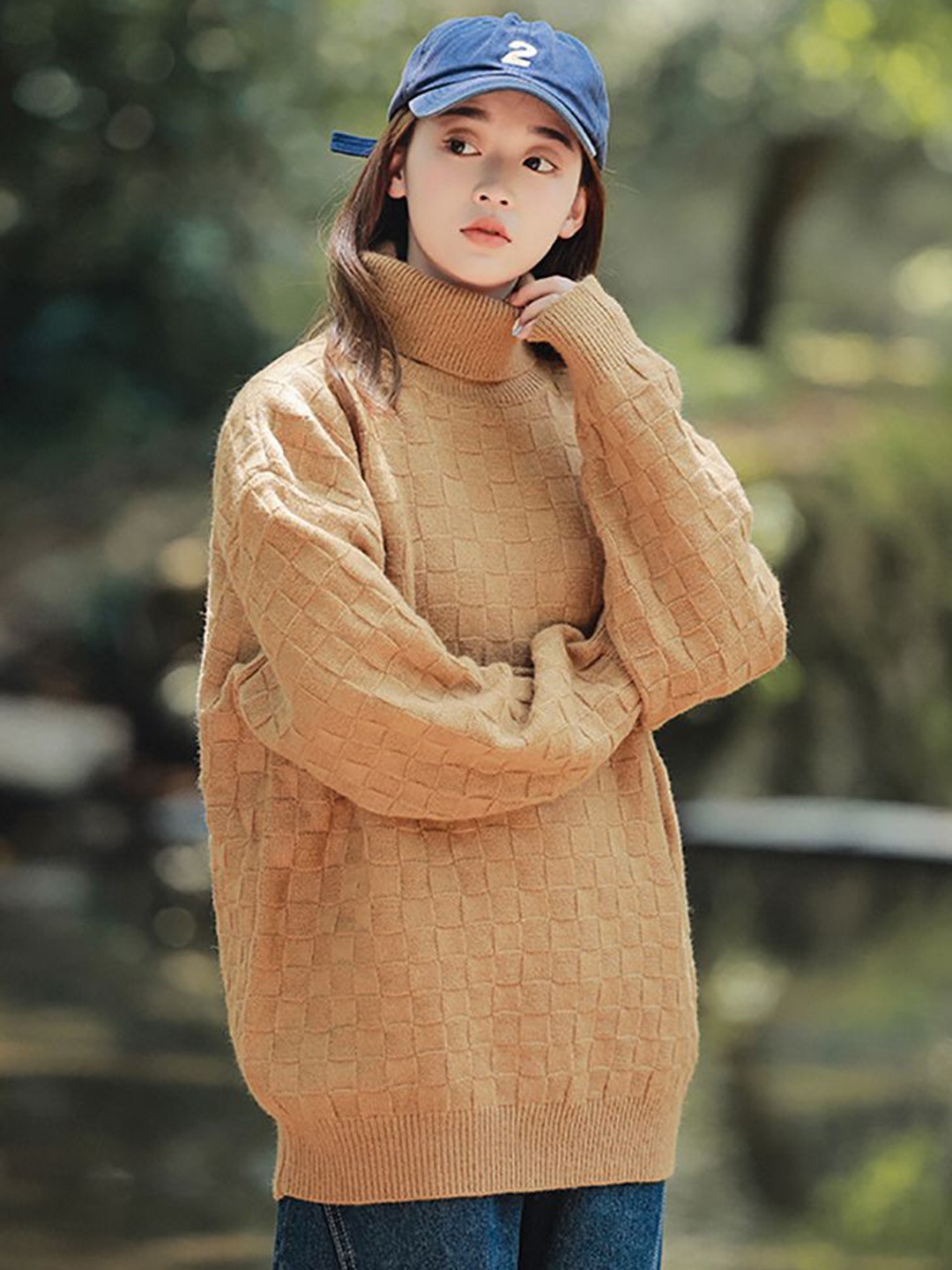 

StyleCast x Revolte Men Longline Long Sleeves Pullover Sweater, Brown