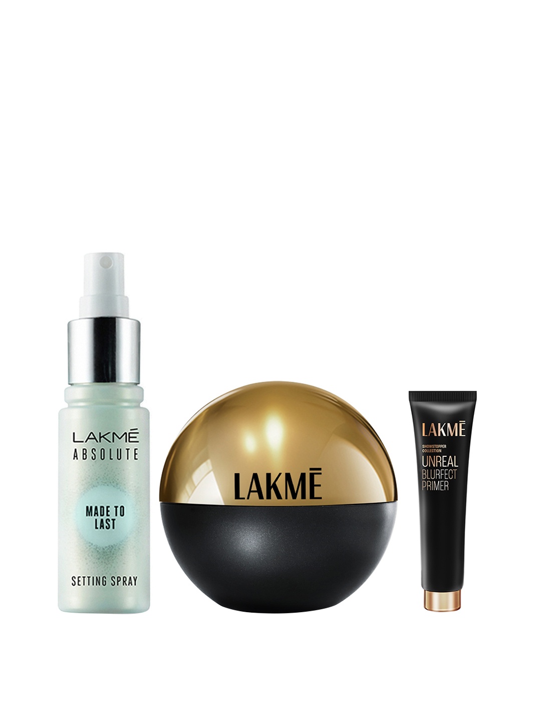 

Lakme Set Of Mousse Foundation, Mini Blurfect Primer & Setting Spray, Beige