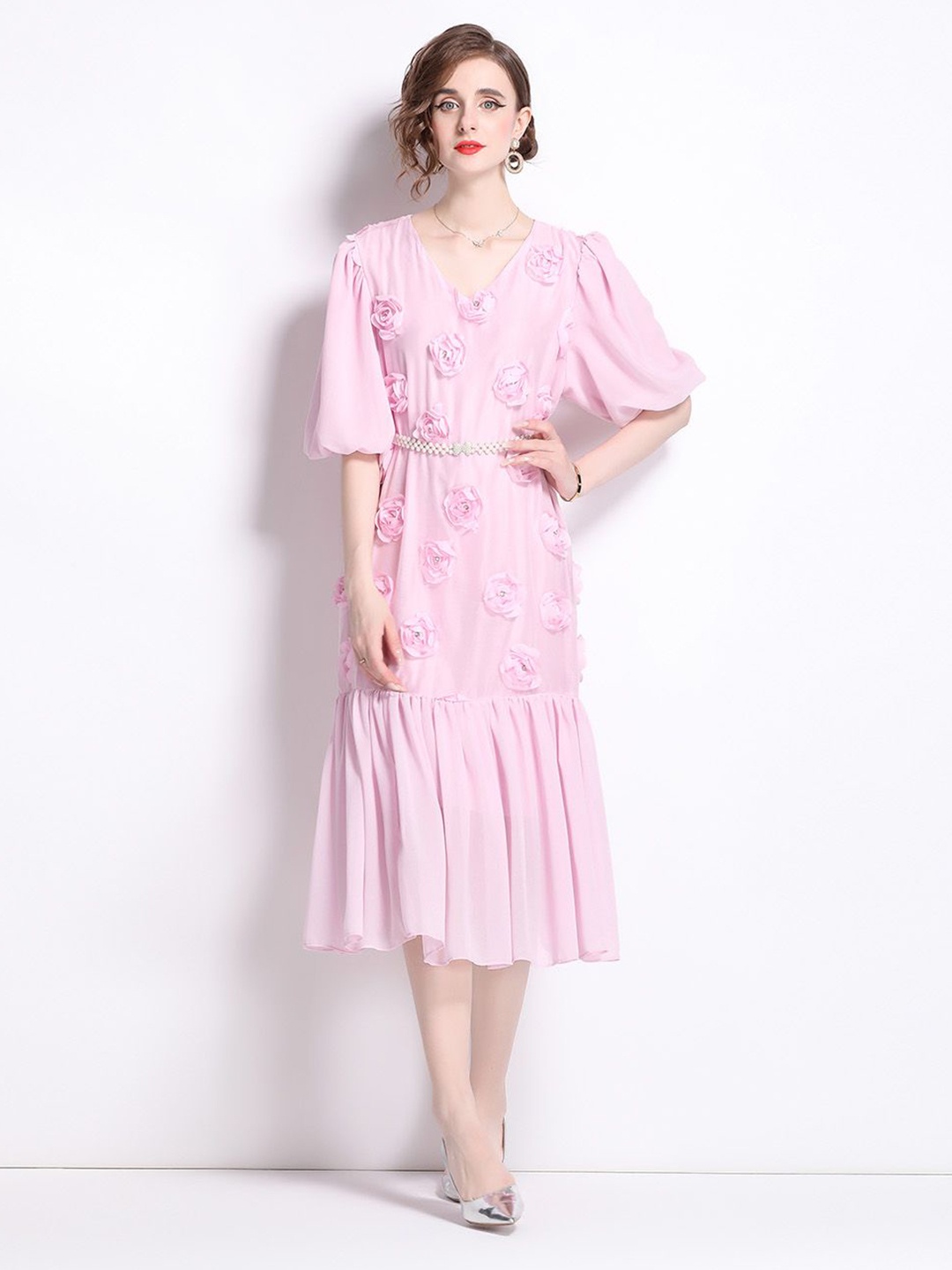 

JC Collection Women A-Line Midi Dress, Pink